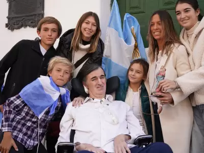 Esteban Bullrich y su familia.