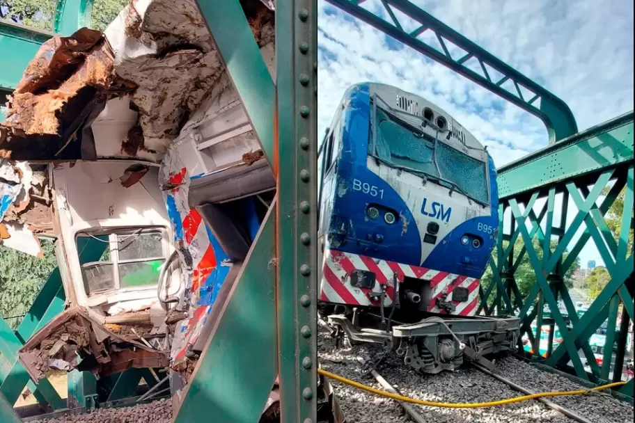 As quedaron los trenes tras el choque