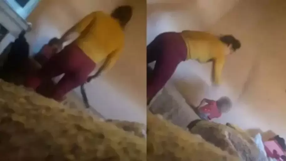 El video que muestra a Brenda Nicol vila Barrera golpeando con un cinturn a su hija de cuatro aos.