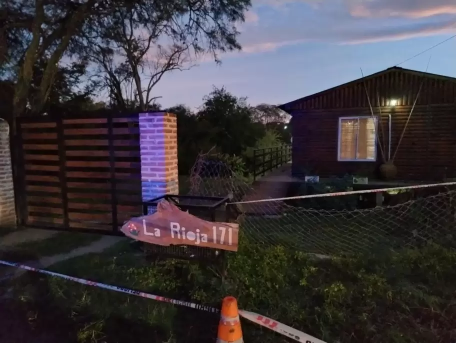 El domicilio de Pablo Gimnez ubicado sobre la calle La Rioja en la localidad de Villa La Bolsa.