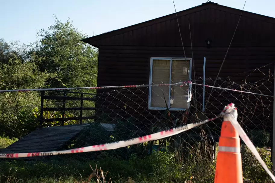 El domicilio de Pablo Gimnez ubicado sobre la calle La Rioja en la localidad de Villa La Bolsa.