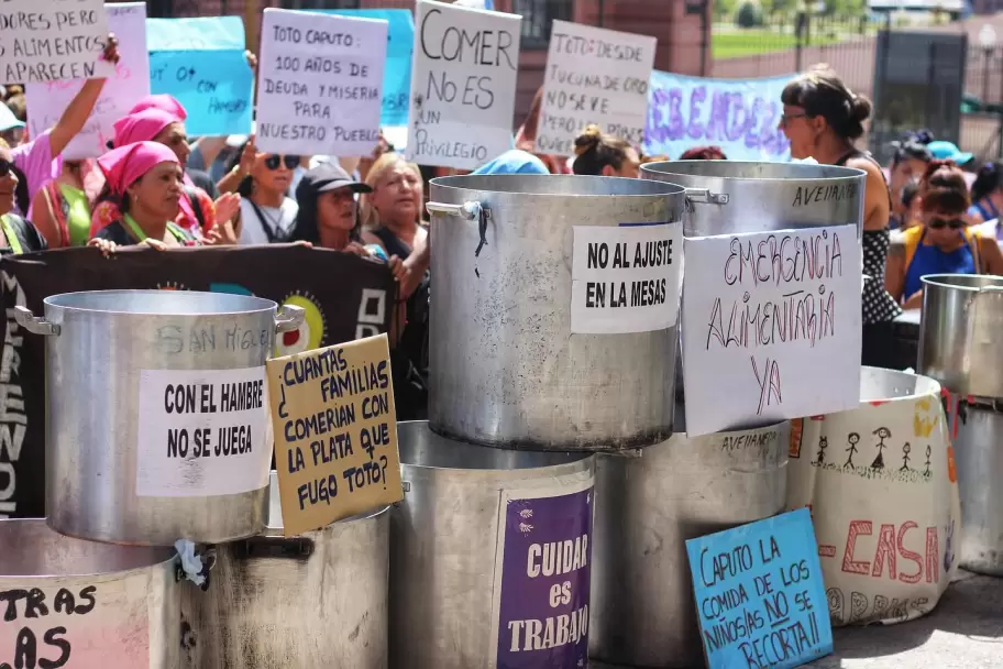 Una de las protestas frente a Quinta de Olivos por falta de alimentos