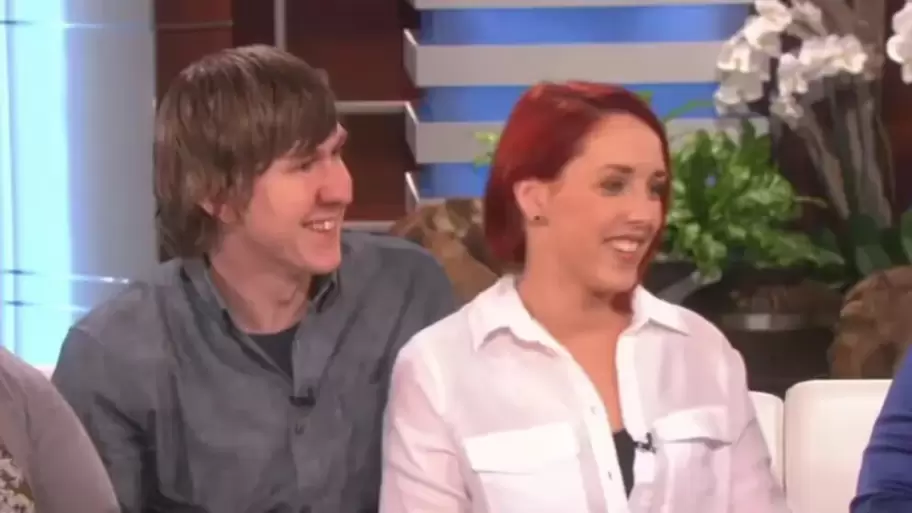 Keir Johnston y su entonces esposa en el programde Ellen DeGeneres.