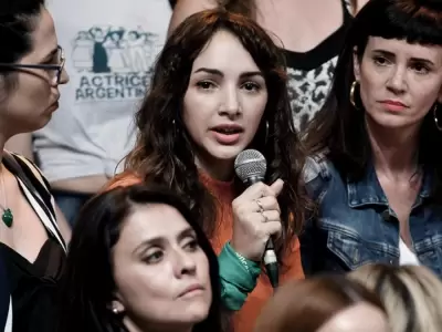 Thelma junto al colectivo de Actrices Argentinas, cuando comenz su acusacin