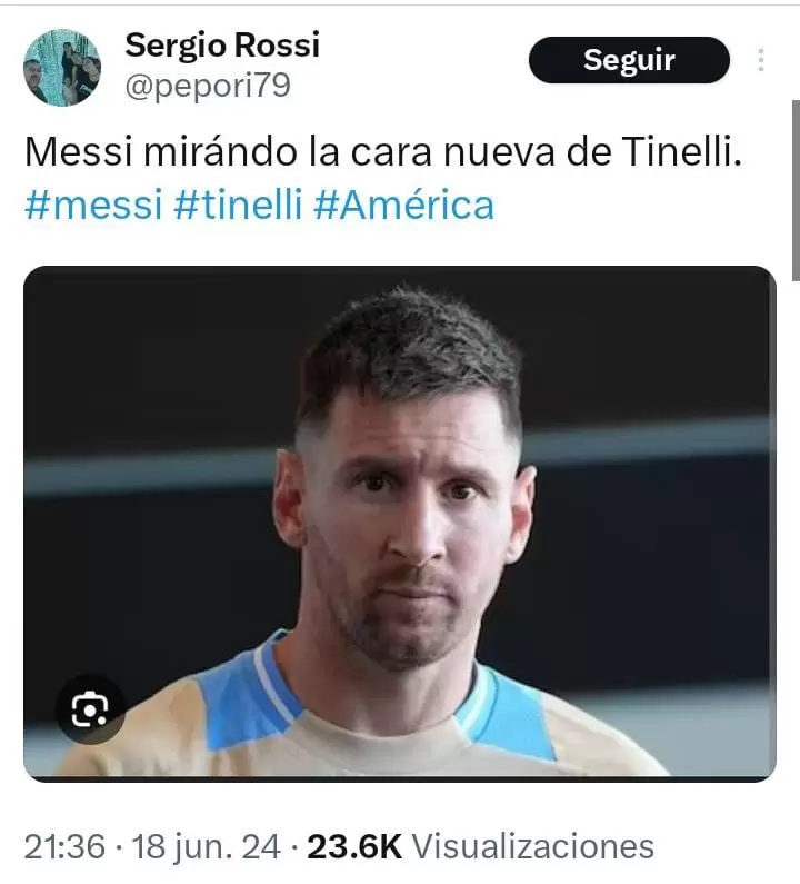 Meme de Messi y Tinelli.