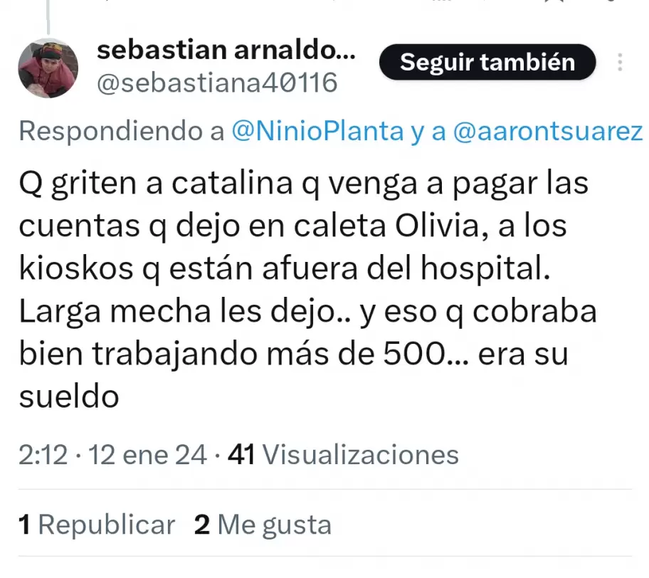 Ms denuncias contra Catalina Gorostidi por su paso por el Hospital Zonal de Caleta Olivia.