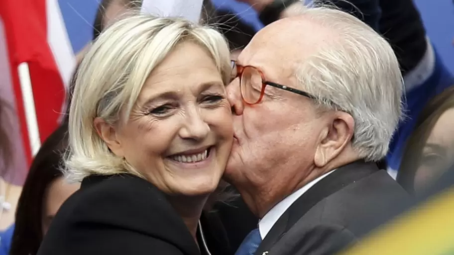 Marine Le Pen y Jean Le Pen