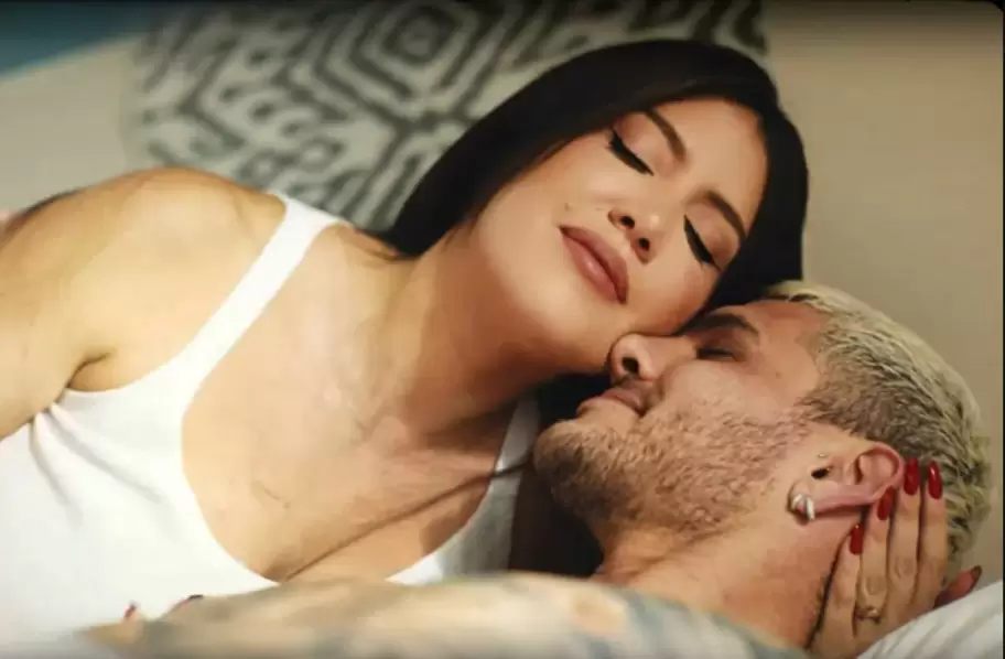 Wanda e Icardi en el video "Amor Verdadero"