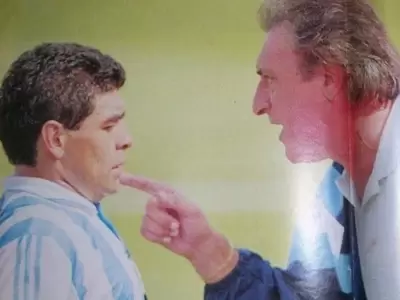 Maradona y Basile