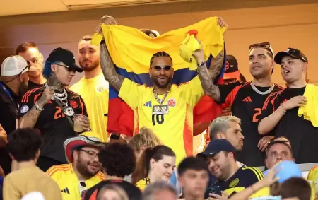 Maluma tuvo un gran protagonismo desde el palco donde presenci la Final de la Copa Amrica.