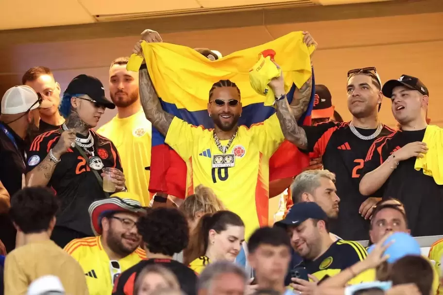 Maluma tuvo un gran protagonismo desde el palco donde presenci la Final de la Copa Amrica.