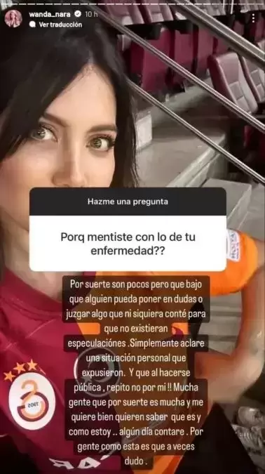 Wanda comparti imgenes de su internacin y tratamiento