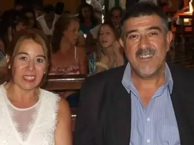 Mara Victoria Caillava junto a su marido