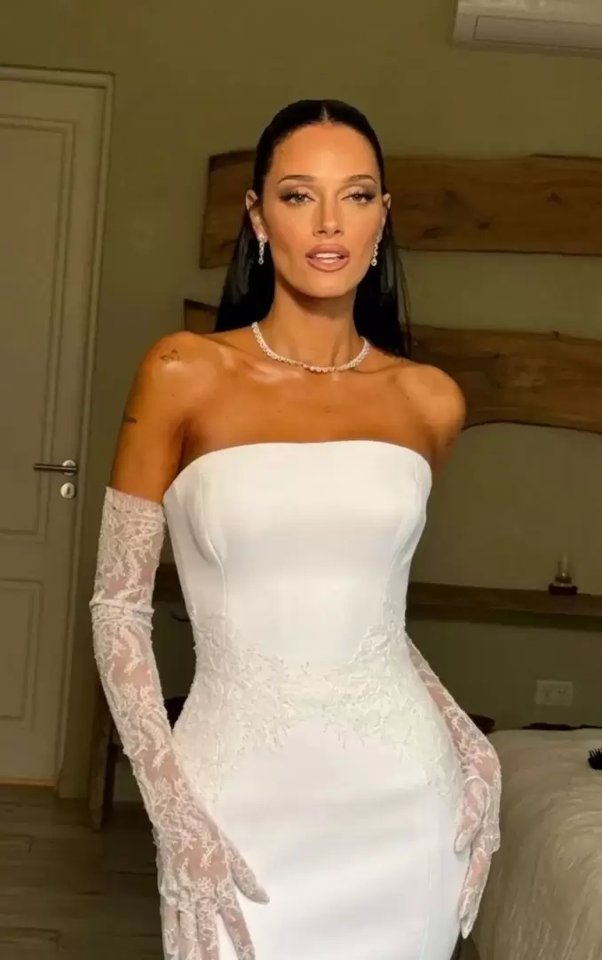 Oriana Sabatini con su vestido de novia