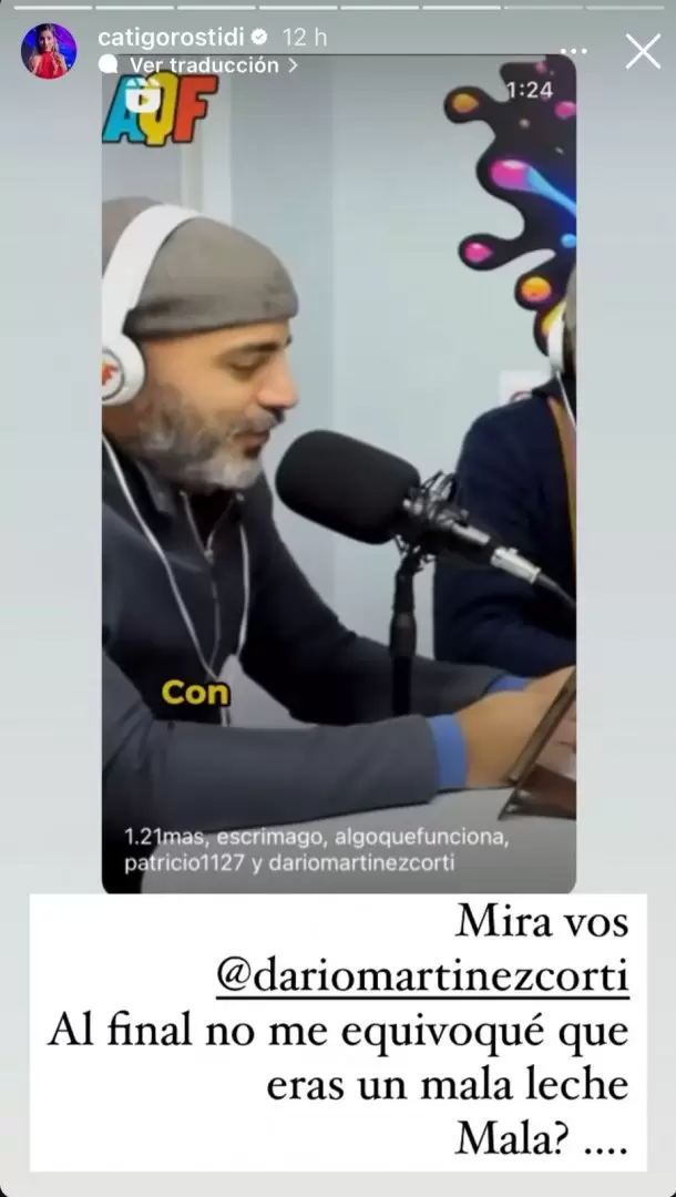 La respuesta de Cata a Daro Martnez Corti