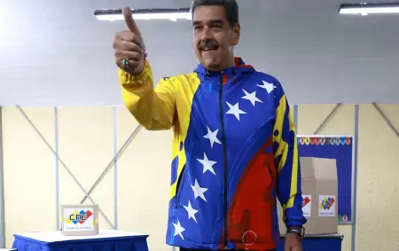 Nicols Maduro tras ejercer su voto el ltimo domingo.