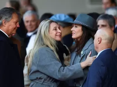 Karina Milei y Victoria Villarruel en La Rural