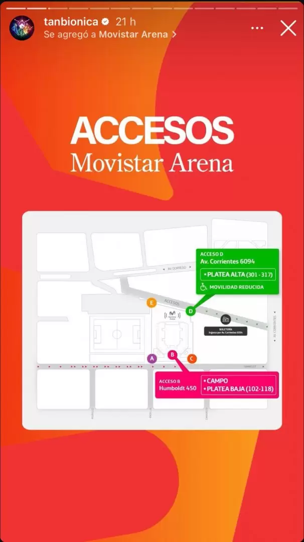 Accesos de Movistar Arena en la "ltima Noche Mgica"