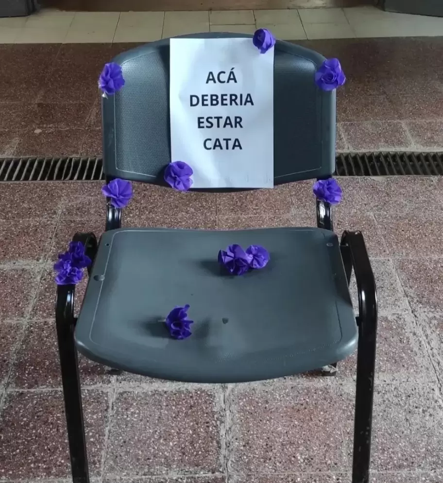 Uno de los homenajes en la universidad donde estudiaba Catalina