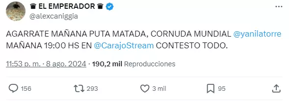 La violenta respuesta de Caniggia