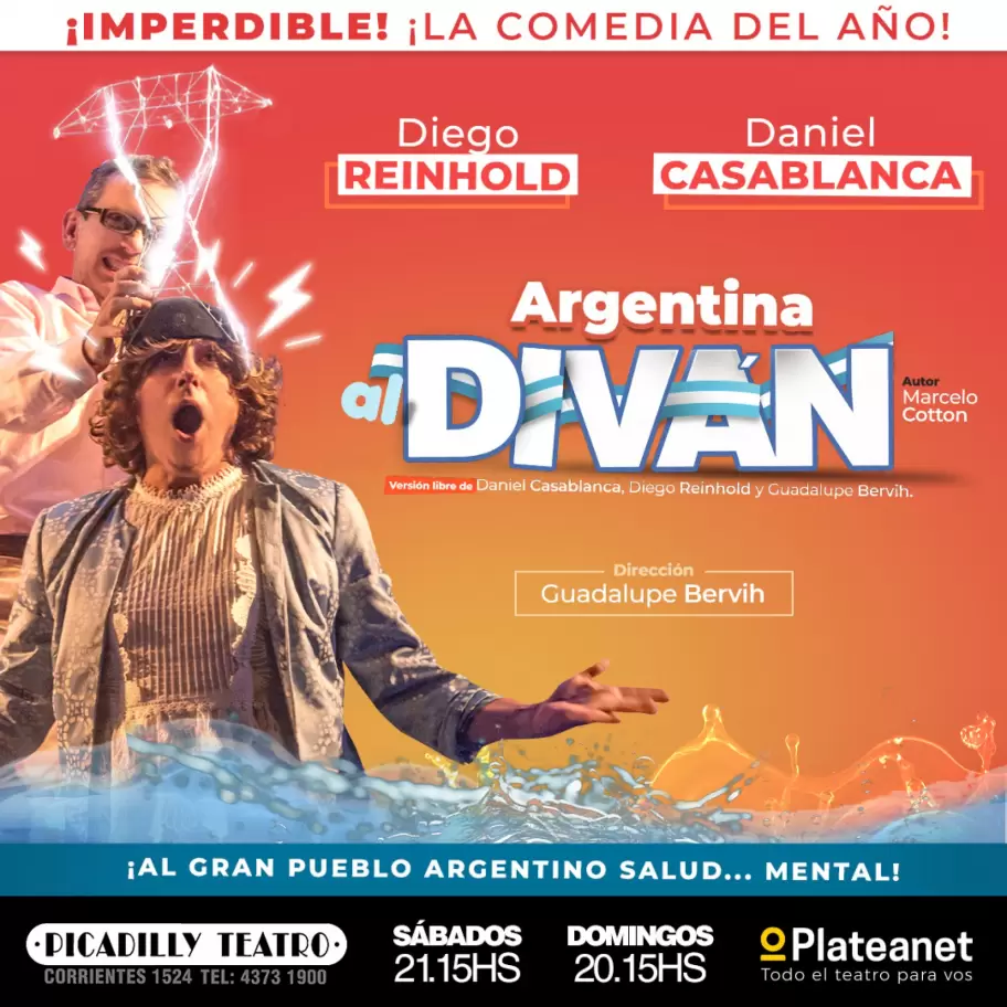 Argentina al Divn, con Diego Reinhold y Daniel Casablanca en el teatro Picadilly.