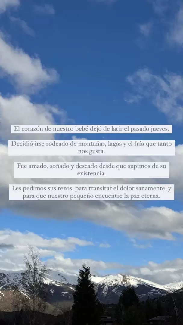 La dramtica publicacin de Marisol, la pareja de Martn "El Chino" Ku, tras la prdida de un embarazo.