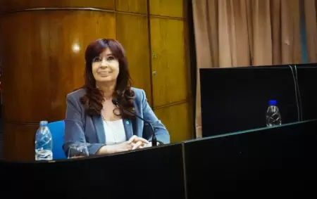 Cristina Fernndez de Kirchner antes de declarar en el juicio que investiga el atentado que sufri el 1 de septiembre de 2022.