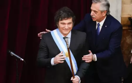 Javier Milei y Alberto Fernndez