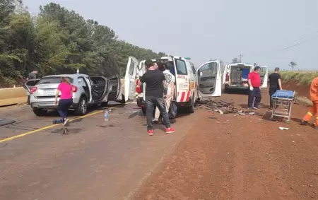 As qued la ruta nacional 105 tras el accidente donde murieron las dos amigas misioneras.