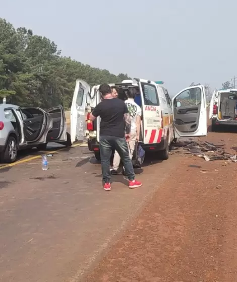 As qued la ruta nacional 105 tras el accidente donde murieron las dos amigas misioneras.