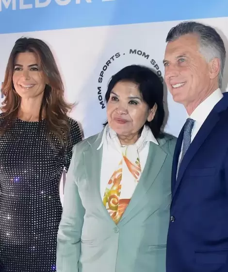 Juliana Awada, Margarita Barrientos y Mauricio Macri