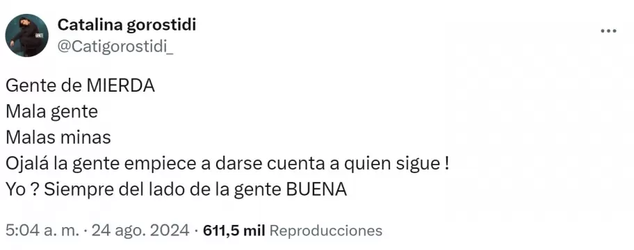 Catalina Gorostidi estall de bronca contra Nicols Grosman y Luca Maidana, luego de que se supiera la infidelidad hacia Florencia Regidor.