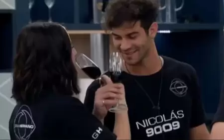 Nicols Grosman y Luca Maidana cuando estaban en Gran Hermano. Ella entr a hacer campaa por l.