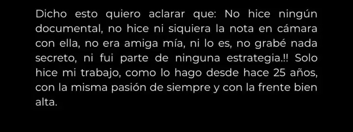 Sandra Borghi y la parte de su publicacin que le molest a Vanesa Herrera de Noble.