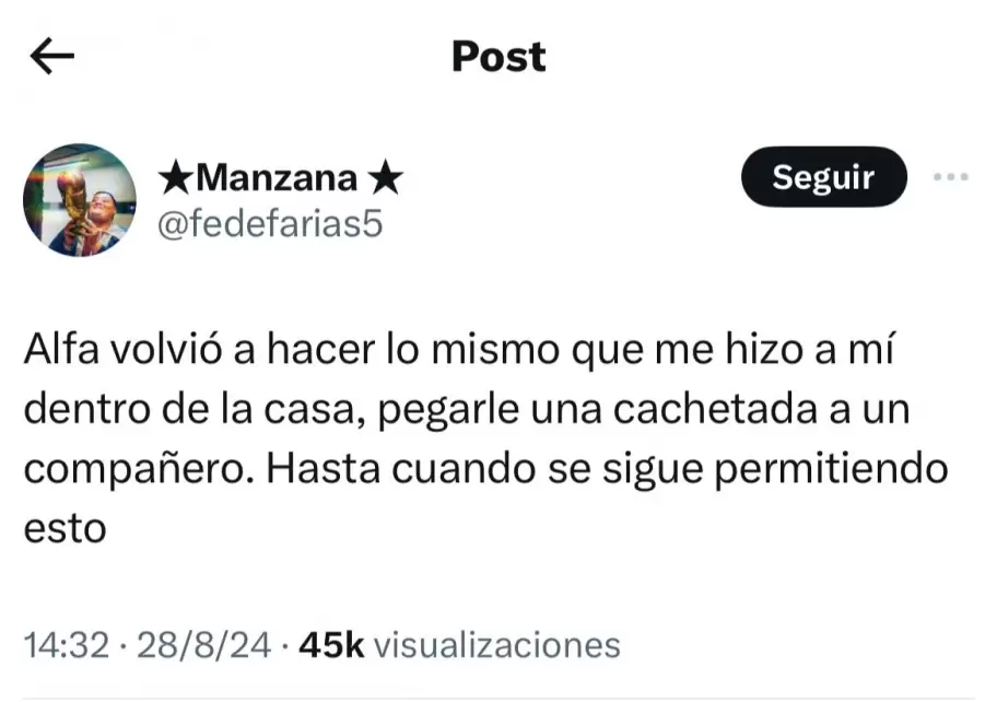 Tweet de Manzana