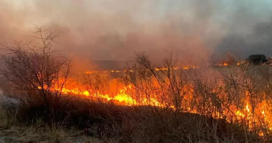 Incendio en el Valle de Calamuchita