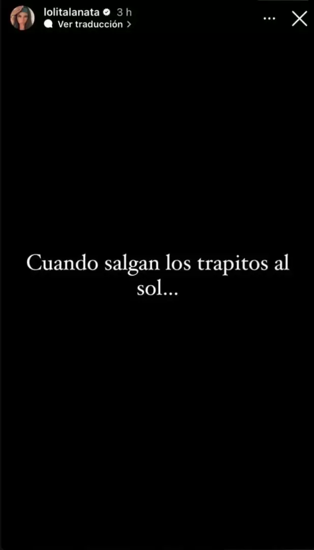 Historia de Lolita Lanata sobre el tenso momento que atraviesa en su familia