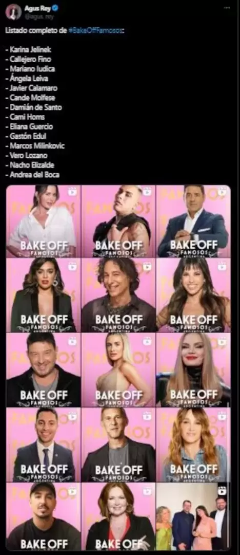 Participantes de Bake Off Famosos