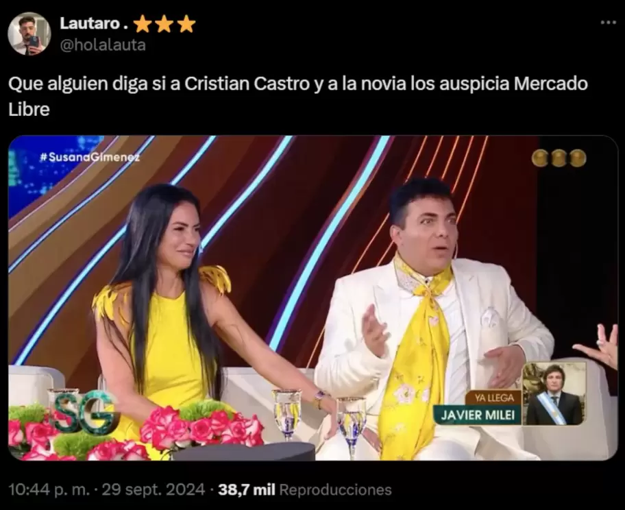 Los memes en X no faltaron tras la visita de Cristian Castro a Susana