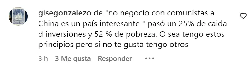 Los comentarios en las redes de Milei, despus del mano a mano con Susana