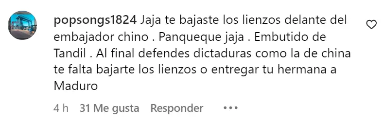 Los comentarios en las redes de Milei, despus del mano a mano con Susana