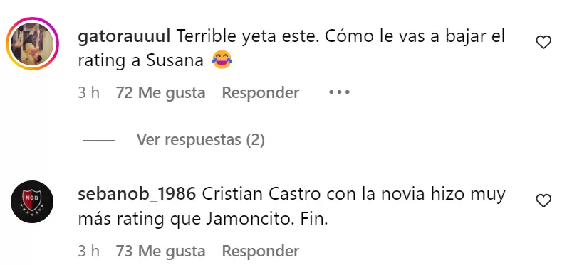 Los comentarios en las redes de Milei, despus del mano a mano con Susana