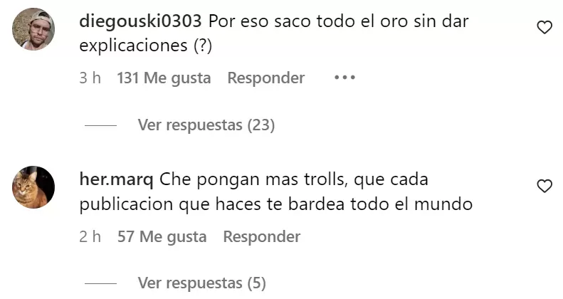 Los comentarios en las redes de Milei, despus del mano a mano con Susana