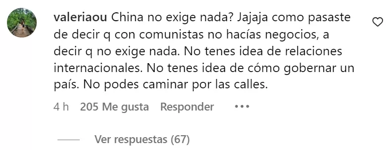 Los comentarios en las redes de Milei, despus del mano a mano con Susana