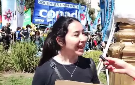 Milagros, estudiante de la Universidad Nacional de La Plata