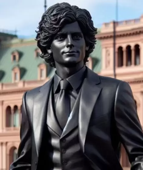 La estatua de Javier Milei