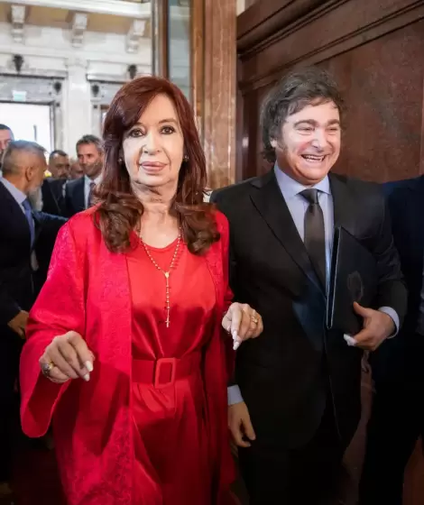 Cristina Fernndez de Kirchner y Javier Milei