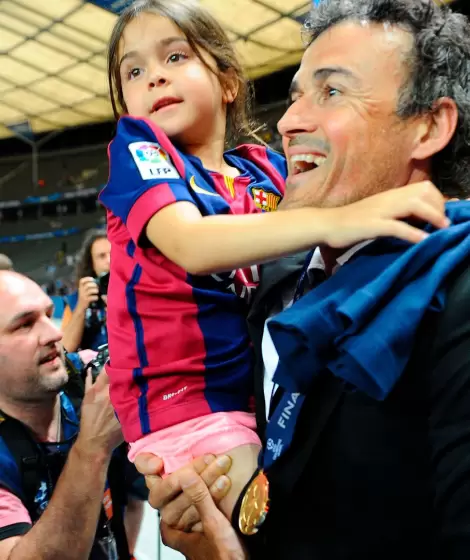 Luis Enrique y su hija, Xana