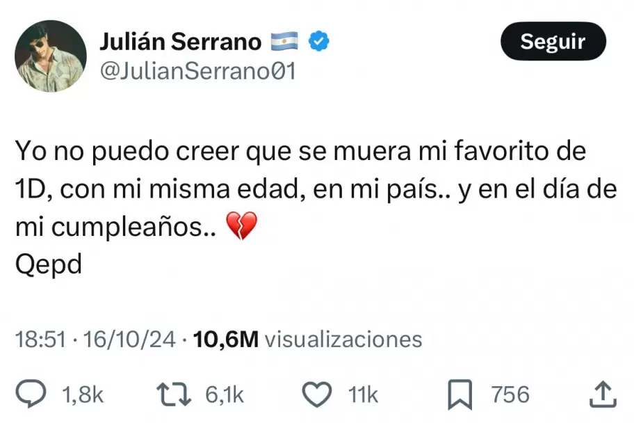 El mensaje de Julin Serrano que indign a la comunidad de X