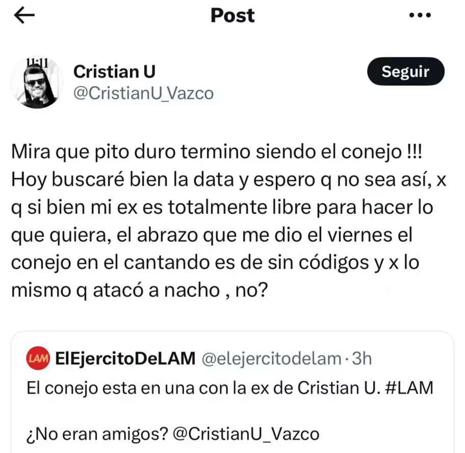 El descargo de Cristian U